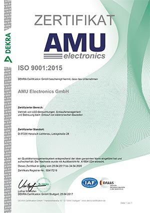 ISO 9001:2015 Zertifizierung